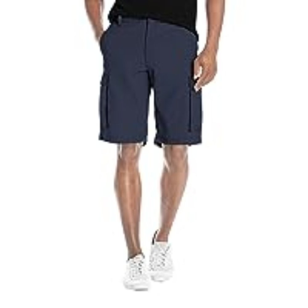 Mens Super Comfy Flex Waist Cargo Shorts Cobalt Blue size 42